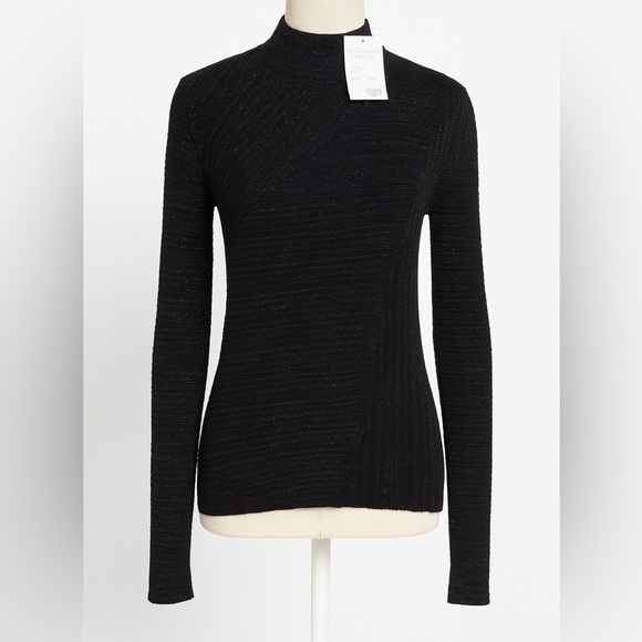 rag & bone Sweaters - Rag & Bone Black Metallic Mock Neck Sweater NWT $295 — Size L